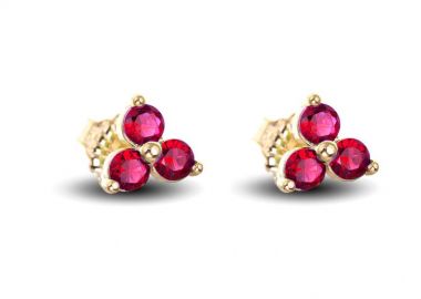 Σκουλαρίκια γυναικεία Paraxenies από επιχρυσωμένο ασήμι 925 με πέτρες ζιργκόν -  - 