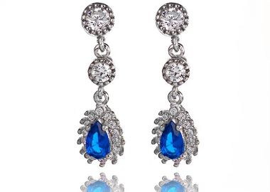 Σκουλαρίκια γυναικεία Paraxenies ροζέτες από ασήμι 925 με πέτρες ζιργκόν -  - 