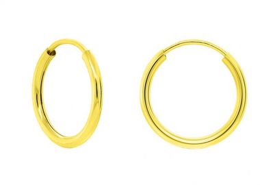 Σκουλαρίκια Κρίκοι 1,5x20 mm Από Ασήμι 925 Επιχρυσωμένο PS48771 - AMOR AMOR - 