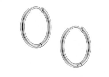 Σκουλαρίκια Κρίκοι 1,6x12 mm Από Ατσάλι AS48646 - AMOR AMOR - 