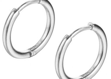 Σκουλαρίκια Κρίκοι 2,5x20 mm Από Ατσάλι AS48655 - AMOR AMOR - 