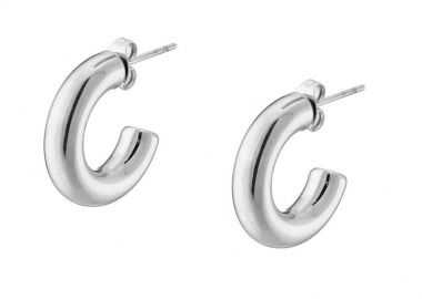 Σκουλαρίκια Κρίκοι 20x5mm Από Ατσάλι AS41807 - AMOR AMOR - 