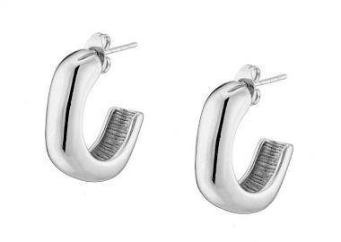 Σκουλαρίκια Κρίκοι 22mm Από Ατσάλι AS47994 - AMOR AMOR - 