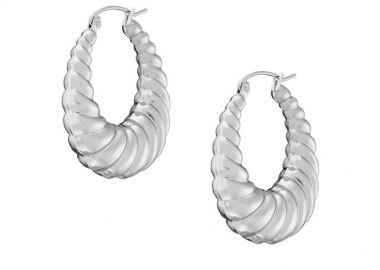 Σκουλαρίκια Κρίκοι 25 mm Από Ατσάλι AS46042 - AMOR AMOR - 