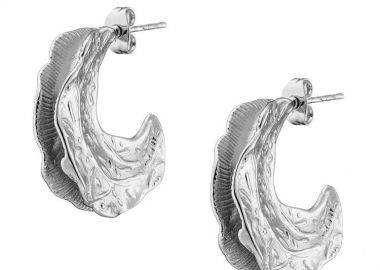 Σκουλαρίκια Κρίκοι 25 mm Από Ατσάλι AS46050 - AMOR AMOR - 