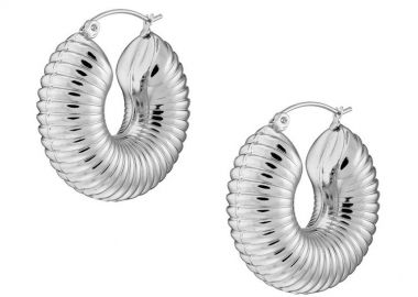 Σκουλαρίκια Κρίκοι 30 mm Από Ατσάλι AS46046 - AMOR AMOR - 