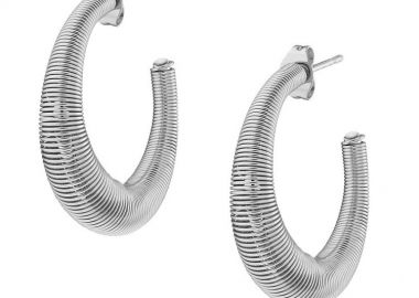 Σκουλαρίκια Κρίκοι 30mm Από Ατσάλι AS46040 - AMOR AMOR - 