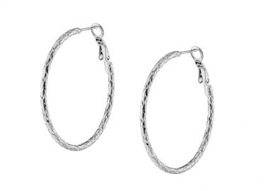 Σκουλαρίκια Κρίκοι 35mm Από Ατσάλι AS47958 - AMOR AMOR - 