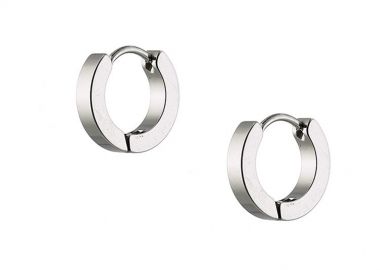 Σκουλαρίκια Κρίκοι 3x10 mm Από Ατσάλι AS48671 - AMOR AMOR - 