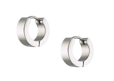 Σκουλαρίκια Κρίκοι 5x10 mm Από Ατσάλι AS48672 - AMOR AMOR - 