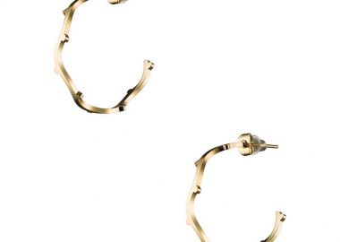 Σκουλαρίκια Κρίκοι Από Ανοξείδωτο Ατσάλι Επιχρυσωμένο AS42401 - AMOR AMOR - 