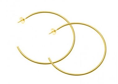 Σκουλαρίκια Κρίκοι Από Ανοξείδωτο Ατσάλι Επιχρυσωμένο AS47647 - AMOR AMOR - 