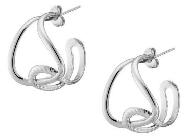 Σκουλαρίκια Κρίκοι Από Ατσάλι AS47174 - AMOR AMOR - 