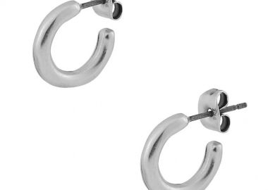 Σκουλαρίκια Κρίκοι Από Ορείχαλκο Επαργυρωμένο PF42447 - AMOR AMOR - 