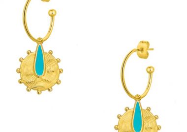 Σκουλαρίκια Κρίκοι Από Ορείχαλκο Επιχρυσωμένο 24Κ AA47598 - AMOR AMOR - 