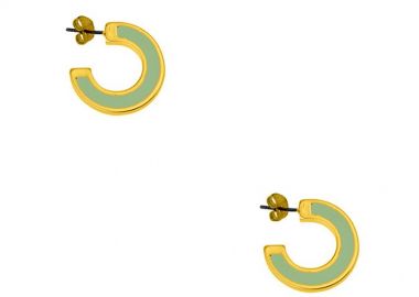 Σκουλαρίκια Κρίκοι Από Ορείχαλκο Επιχρυσωμένο 24ΚΒεραμάν PF48572 - AMOR AMOR - 