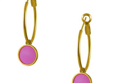 Σκουλαρίκια Κρίκοι Από Ορείχαλκο Επιχρυσωμένο AA47062 - AMOR AMOR - 