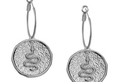 Σκουλαρίκια Κρίκοι Από Ορείχαλκο Με Φίδι AA47420 - AMOR AMOR - 