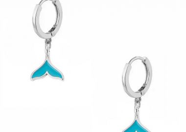 Σκουλαρίκια Κρίκοι Από Ορείχαλκο Με Ουρά Φάλαινας AA48328 - AMOR AMOR - 