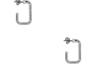 Σκουλαρίκια Κρίκοι Από Ορείχαλκο Οκτάγωνα PF48607 - AMOR AMOR - 