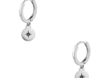 Σκουλαρίκια Κρίκοι Με Αστέρια Από Ορείχαλκο AA48036 - AMOR AMOR - 