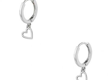 Σκουλαρίκια Κρίκοι Με Καρδιές Από Ορείχαλκο AA48022 - AMOR AMOR - 