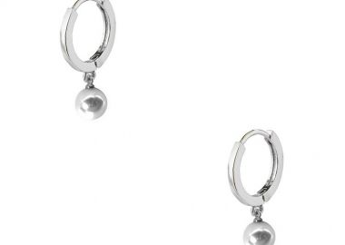 Σκουλαρίκια Κρίκοι Με Μαργαριτάρια Από Ορείχαλκο AA48008 - AMOR AMOR - 