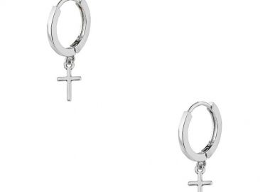 Σκουλαρίκια Κρίκοι Με Σταυρούς Από Ορείχαλκο AA48010 - AMOR AMOR - 