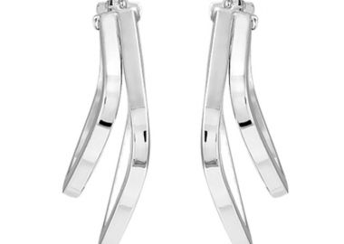 Σκουλαρίκια Λευκόχρυσος Κ14 - 06461 -  - 