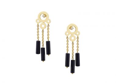 Σκουλαρίκια με Διαμάντια & Όνυχα Χρυσός Κ18 - 0310EY -  - 