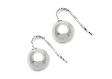 Σκουλαρίκια με πέρλες ασημένια μεσαίο μέγεθος SK111 - Asimenio - 