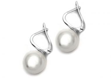 Σκουλαρίκια με πέρλες ασημένια SK113 - Asimenio - 