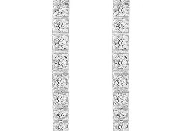 Σκουλαρίκια με Ζιργκόν Δίχρωμα Κ14 - 08285 -  - 