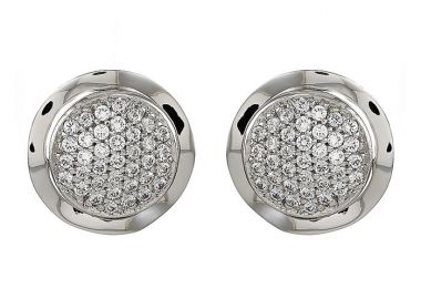Σκουλαρίκια με Ζιργκόν Λευκόχρυσος Κ14 - 08190 -  - 