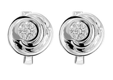 Σκουλαρίκια με Ζιργκόν Λευκόχρυσος Κ14 - 08314 -  - 