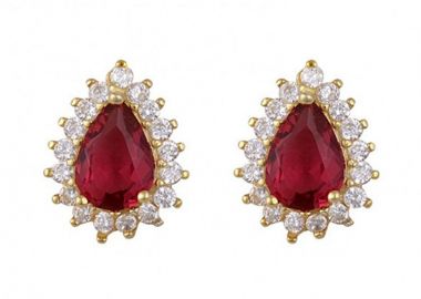 Σκουλαρίκια Ροζέτα Από Ασήμι 925 Δάκρυ SS47259 - AMOR AMOR - 