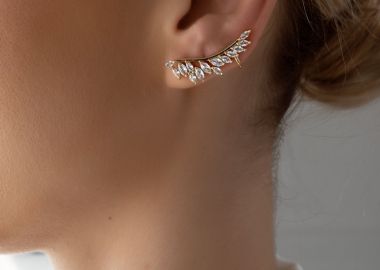 ΣΚΟΥΛΑΡΙΚΙΑ ΜΕ ΣΤΡΑΣ - SMALL LEAVES - sense-shop - 