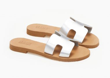 Slides ελληνικής κατασκευής με φάσα με ανοίγματα - Ασημί - Issue - 