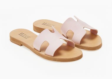 Slides ελληνικής κατασκευής με φάσα με ανοίγματα - Nude - Issue - 