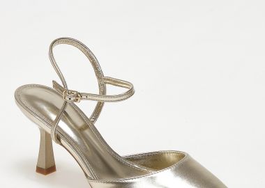 Slingback γόβες με λουράκι - Χρυσό - Issue - 