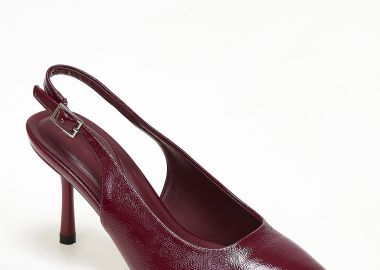 Slingback γόβες με λουράκι - Μπορντώ - Issue - 