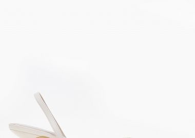 Slingback μυτερές γόβες με σχέδιο ψάθας - Μπεζ - Issue - 