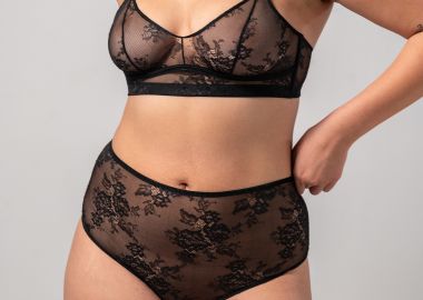 Σλιπ ψηλόμεσο με δαντέλα - UNDERSTATEMENT - 