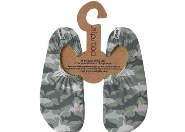SLIPSTOP Αντιολισθητικά Παντοφλάκια Camo Shark ΓΚΡΙ - SLIPSTOP - 