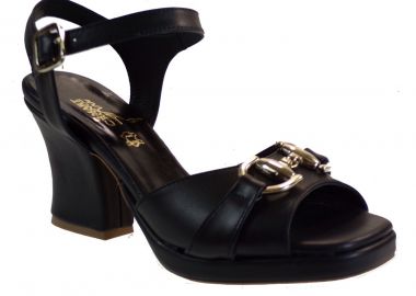 Smart Cronos Γυναικεία Παπούτσια Πέδιλα 7488-2329 Μαύρο Δέρμα - Smart Cronos - 