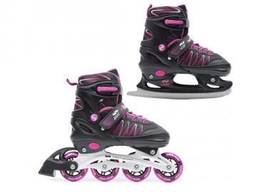 SMJ Sport UT103 Lea Inline Αυξομειούμενα Rollers Μαύρα Παιδικά - Smj - 