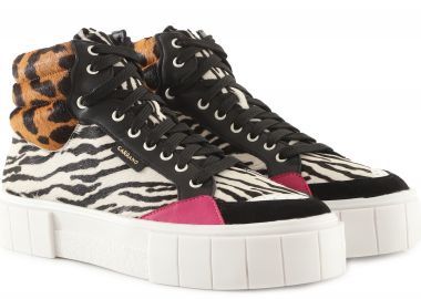 Sneaker Carrano Suede Mest Pelo Zebra Pelonca 482008-INJ01-BLK-PITA-BRNC-BRNN Γυναικείο - Carrano - 