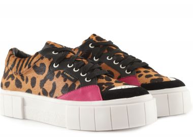 Sneaker Carrano Suede Mest Pelo Zebra Pelonca 482009-INJ01-BLK-PITA-BRNC-BRNN Γυναικείο - Carrano - 