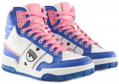 Sneaker Chiara Ferragni CF-1 High CF3006_032-WHITE DAZZLING BLUE Γυναικείο - Chiara Ferragni - 