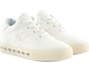 Sneaker Chiara Ferragni Lace Up White Canvas CF2924-009-WHITE Γυναικείο - Chiara Ferragni - 